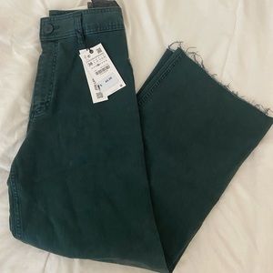 Green Zara ZW Marine Straight pants (Tiktok viral) Size 6